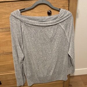Lulu’s Gray Off-Shoulder Women's Sweater
